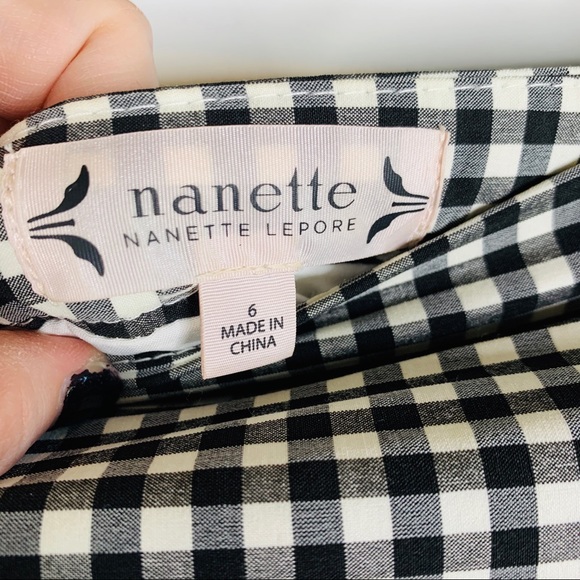 Nanette Lepore Gingham Frill Ruffle Skirt Size 6 - Picture 7 of 8